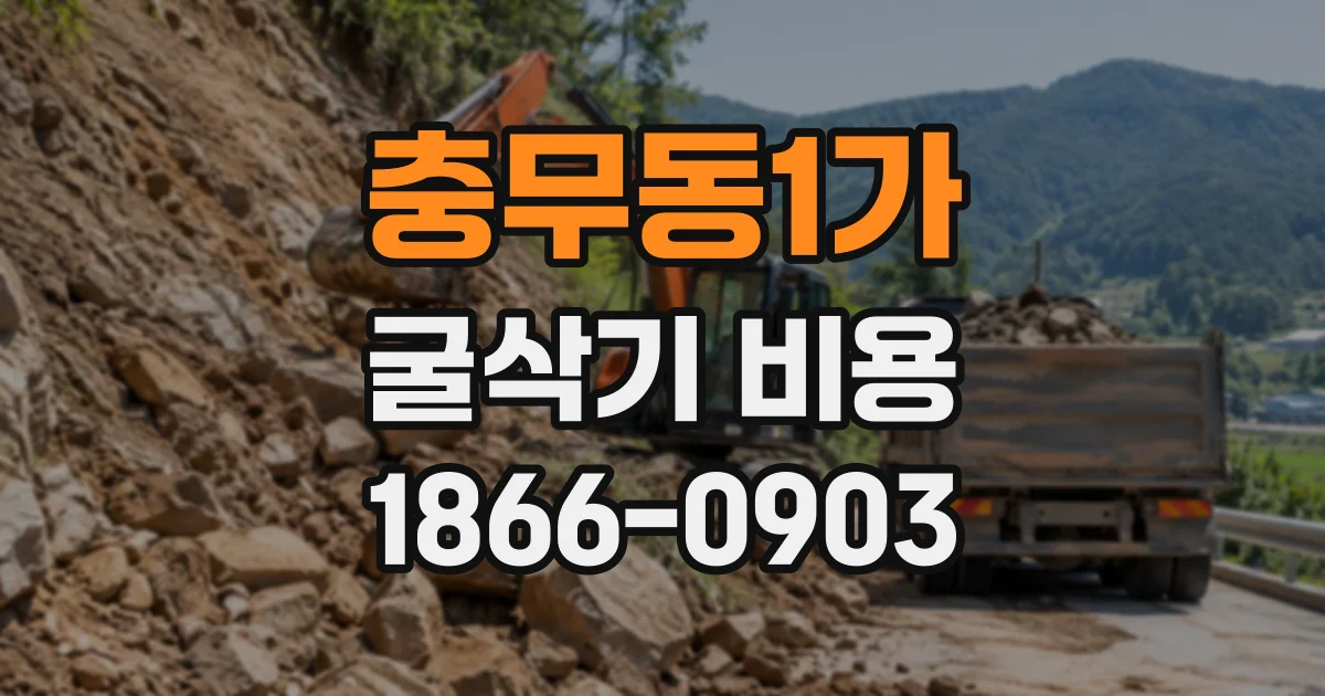 충무동1가 굴삭기비용