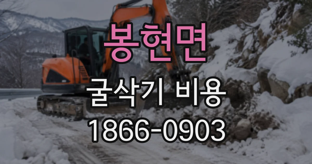 봉현면 굴삭기비용