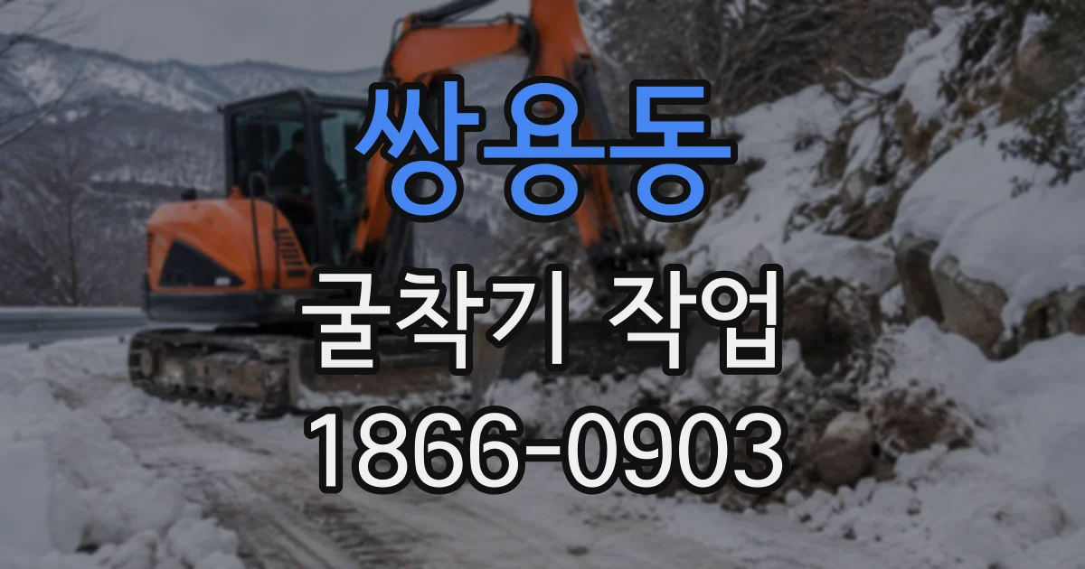 쌍용동 굴착기작업