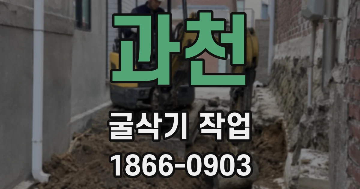 과천 굴삭기 작업