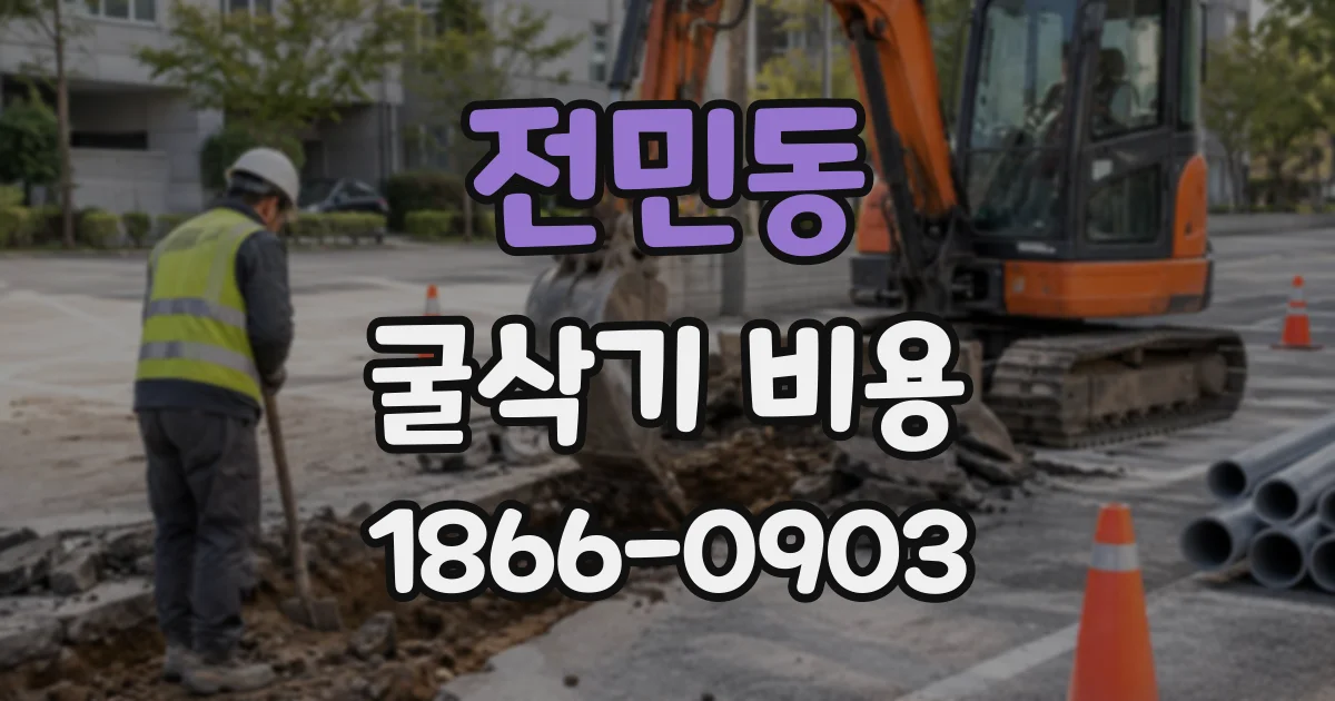 전민동 굴삭기비용