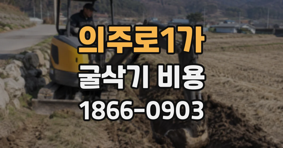 의주로1가 굴삭기 비용