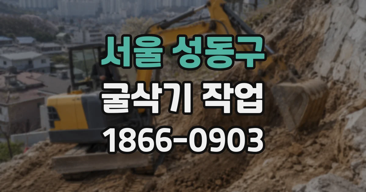 서울 성동구 굴삭기 작업