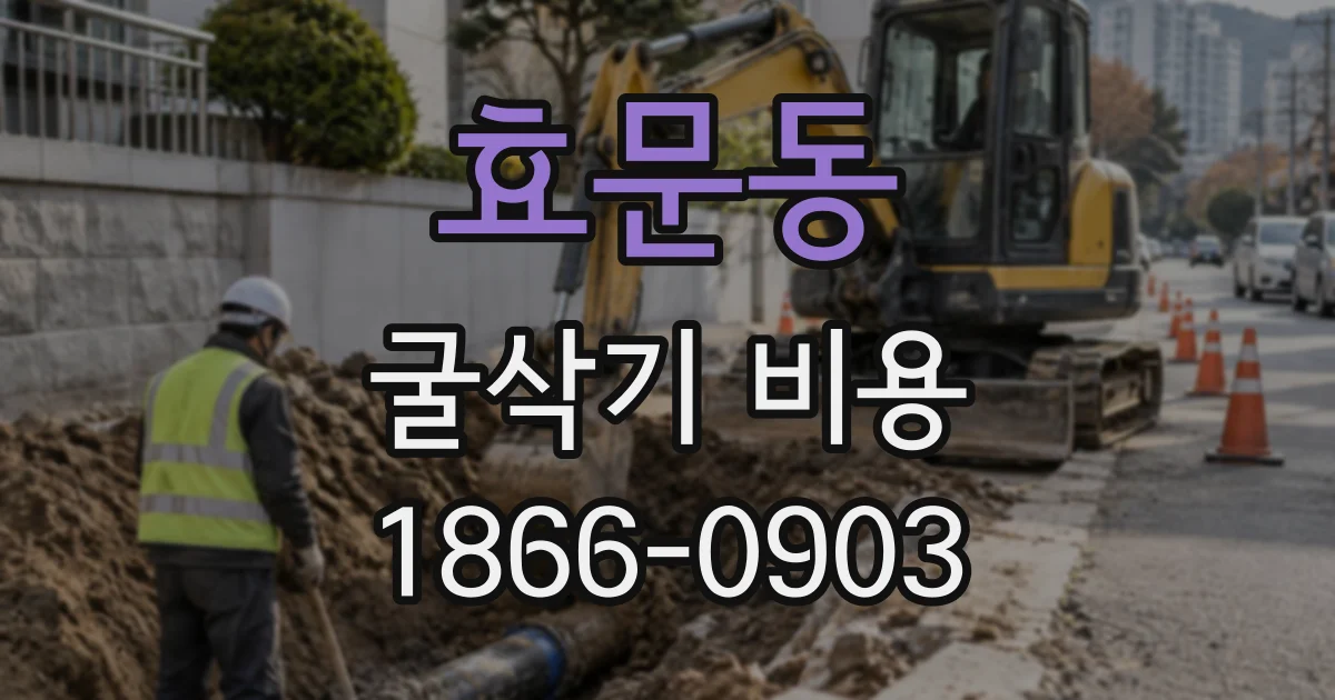 효문동 굴삭기비용