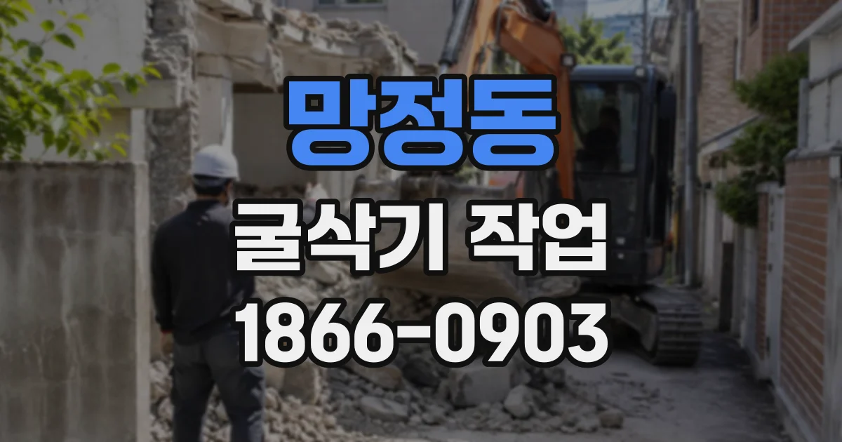 망정동 굴삭기작업