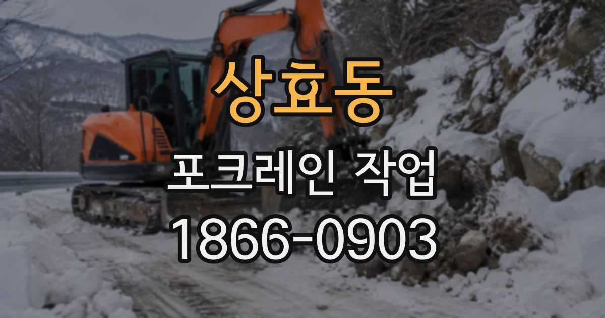 상효동 포크레인작업