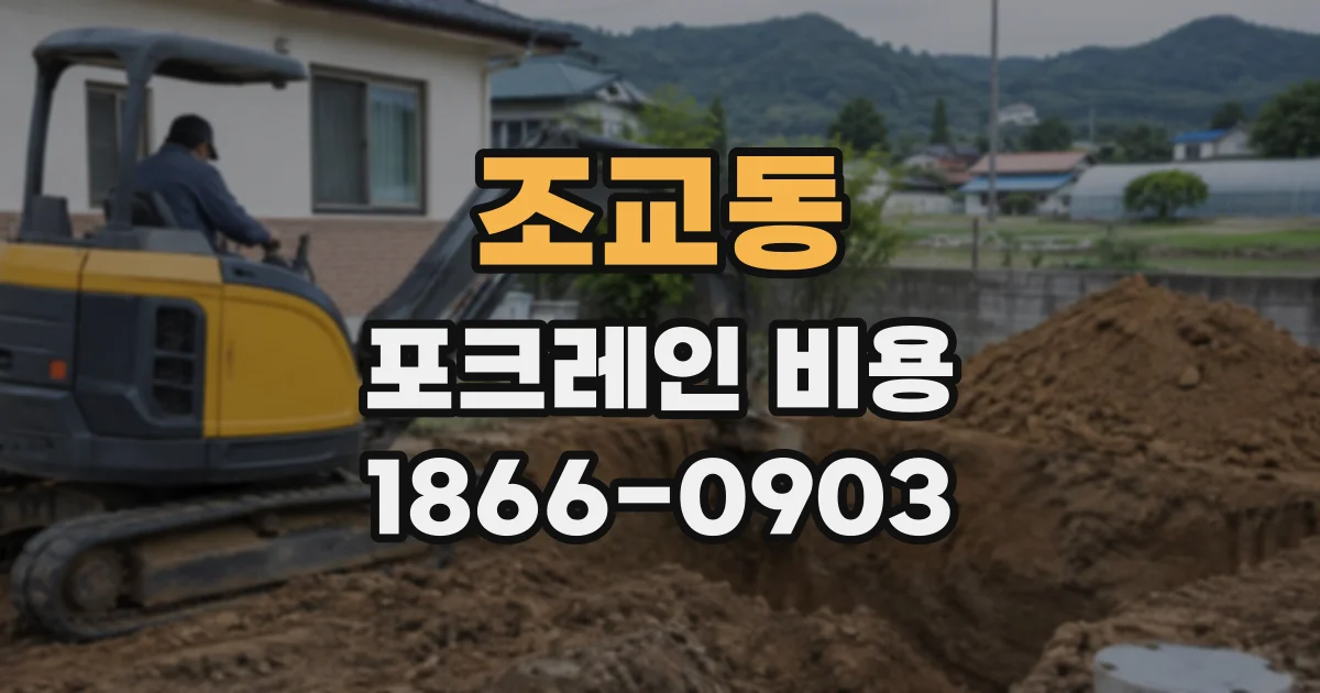 조교동 포크레인비용