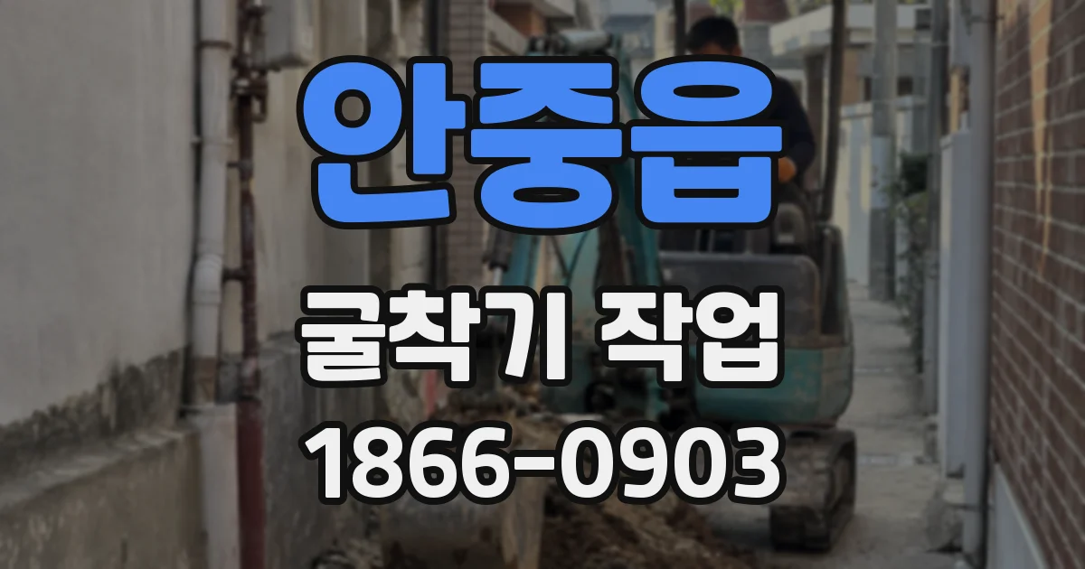 안중읍 굴착기 작업