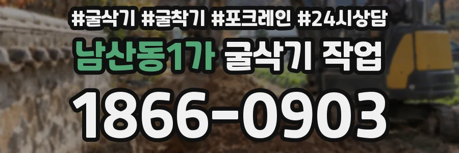 남산동1가 굴삭기 작업
