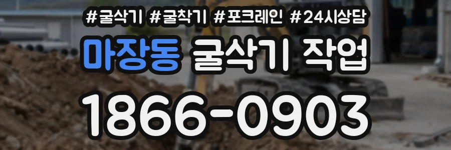 마장동 굴삭기 작업
