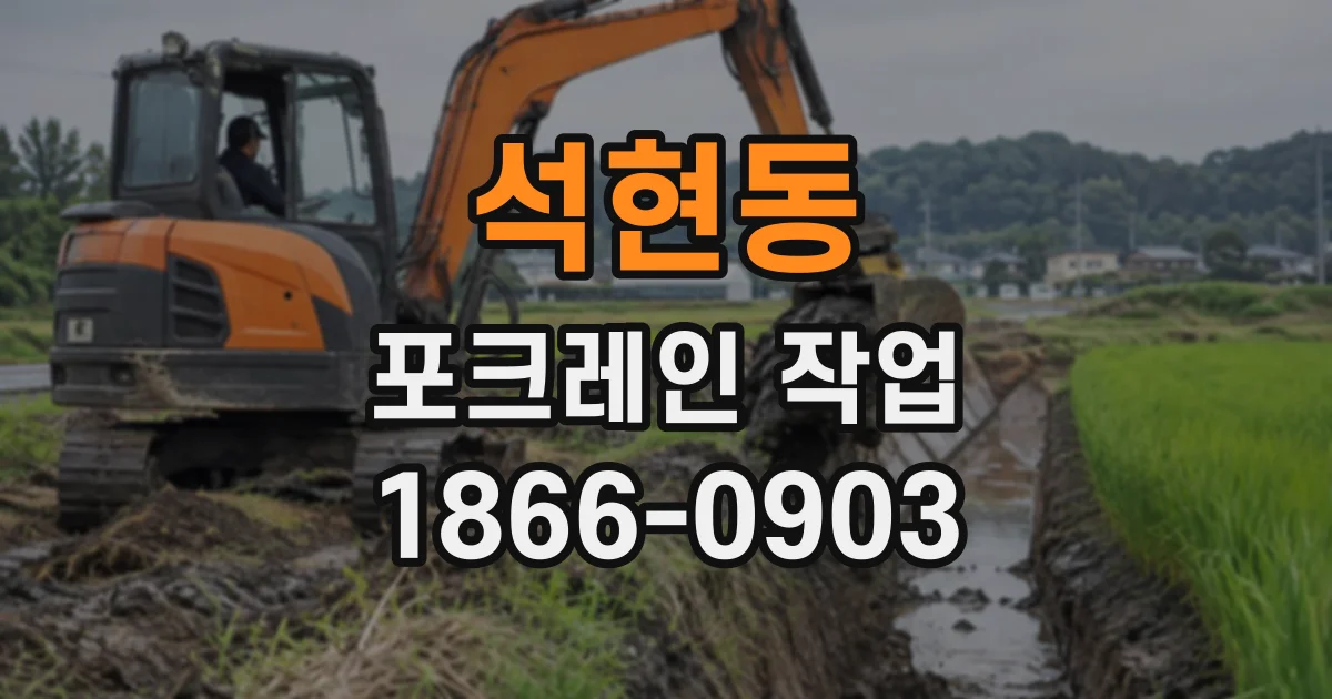 석현동 포크레인작업