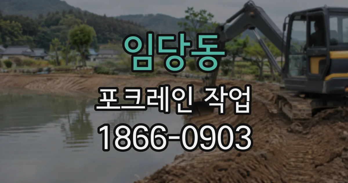 임당동 포크레인작업