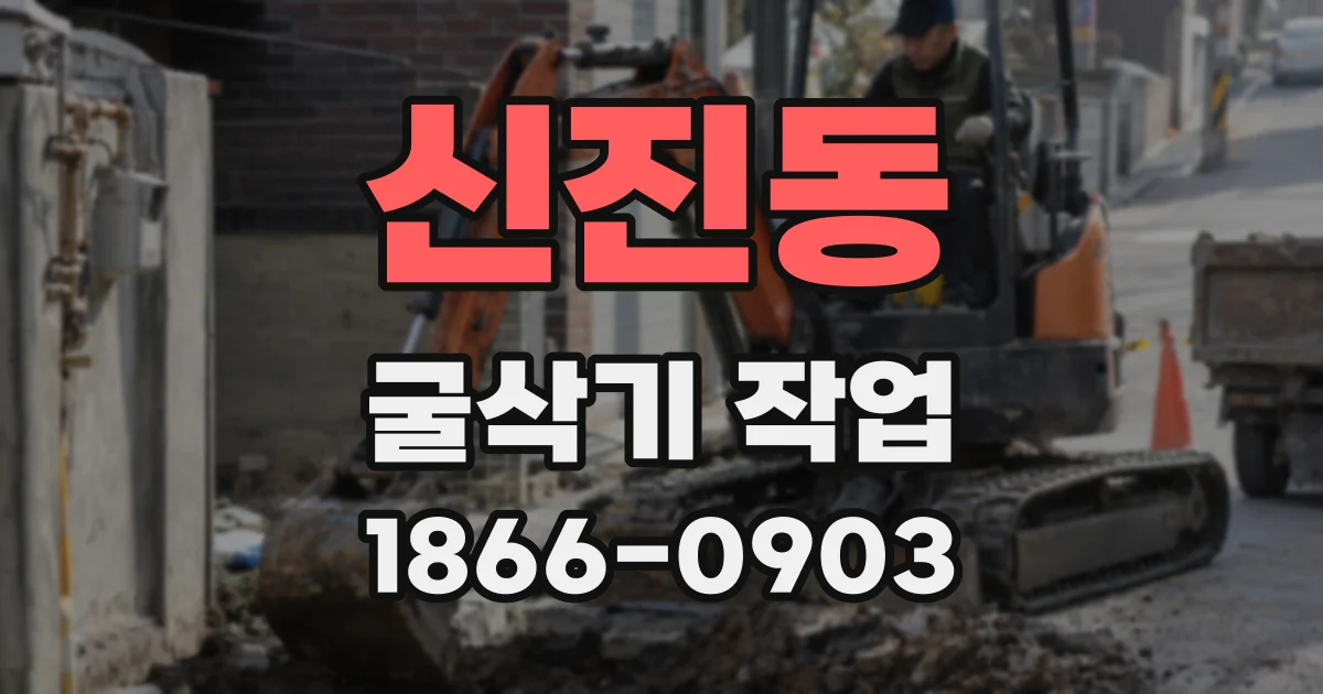 신진동 굴삭기 작업
