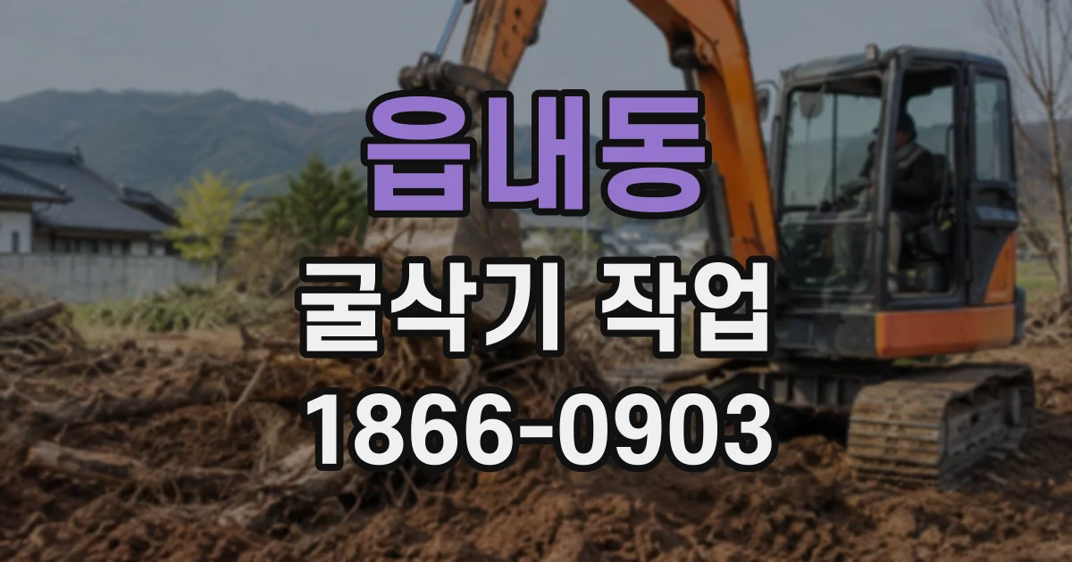 읍내동 굴삭기작업