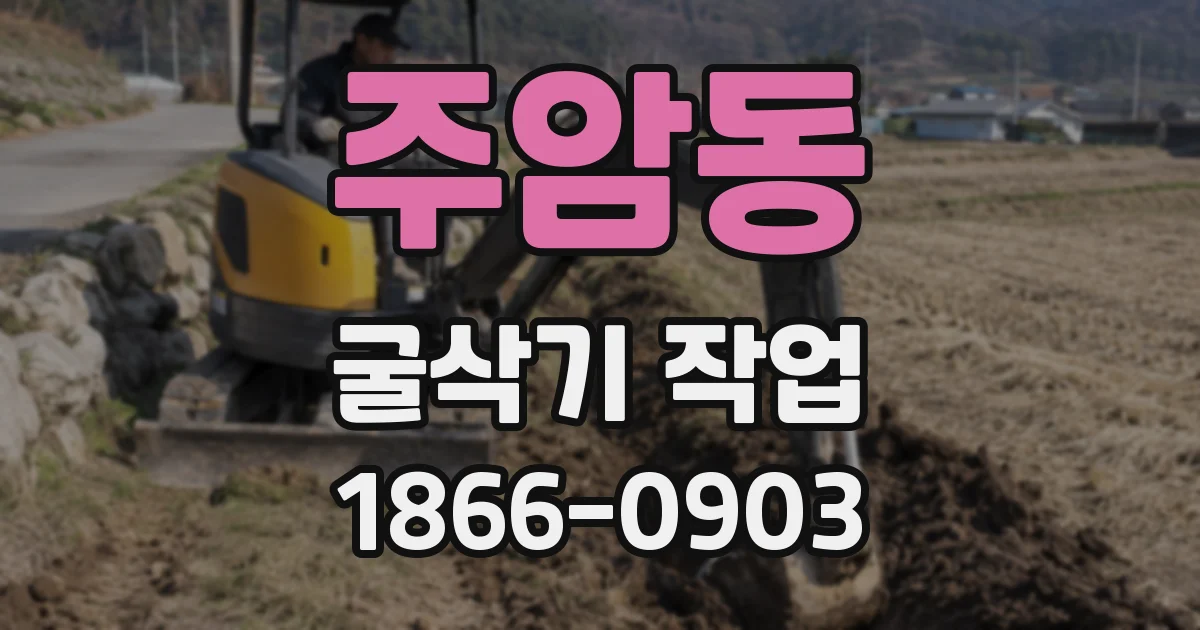 주암동 굴삭기 작업
