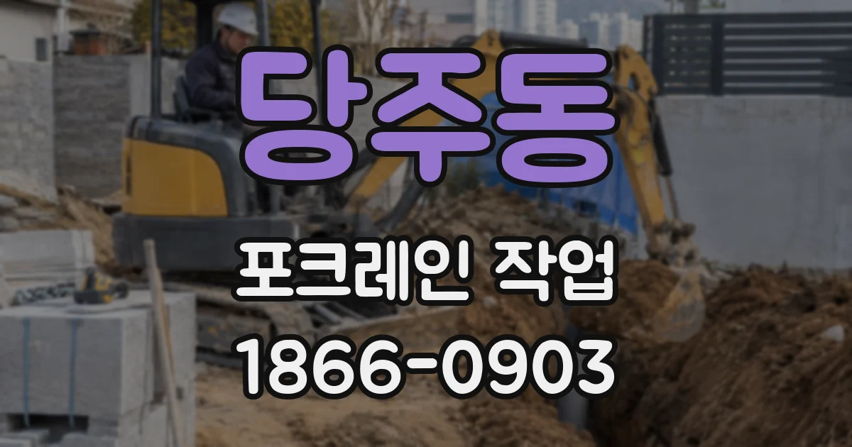 당주동 포크레인 작업
