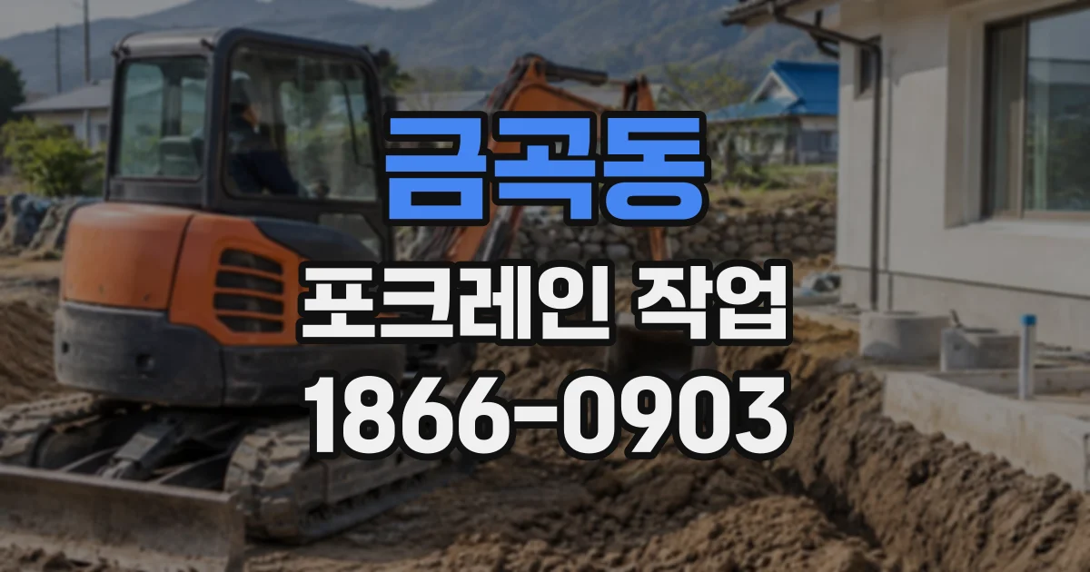 금곡동 포크레인작업