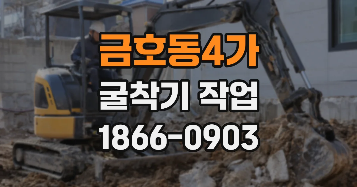 금호동4가 굴착기 작업