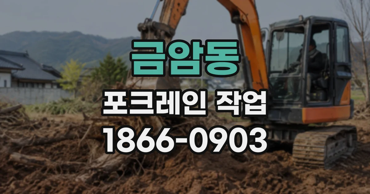 금암동 포크레인작업