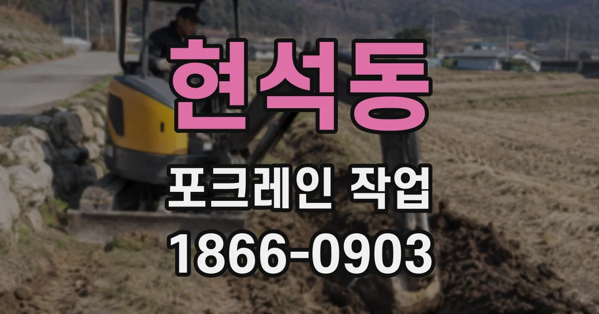 현석동 포크레인 작업