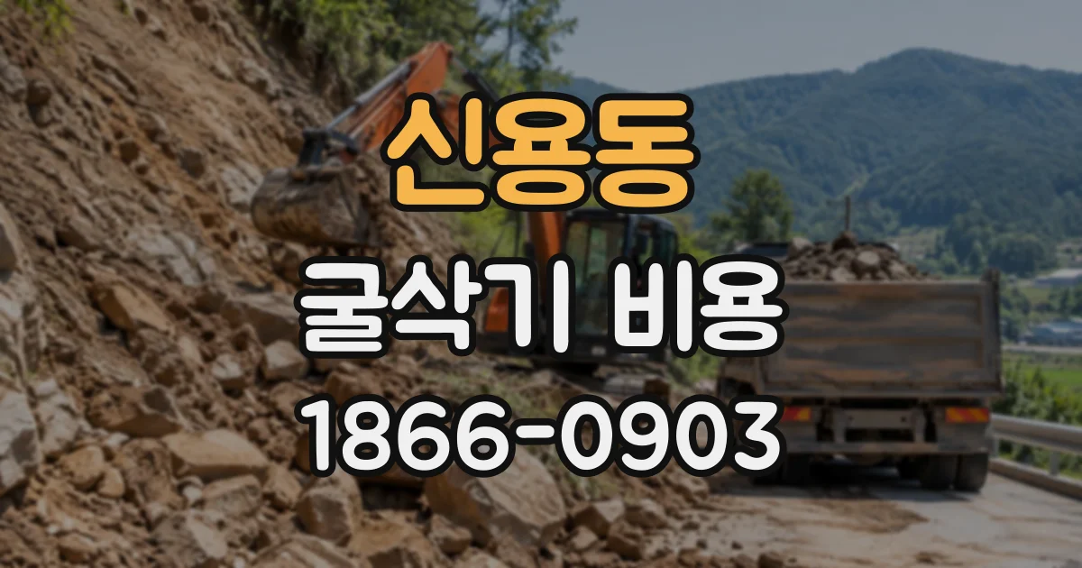 신용동 굴삭기비용
