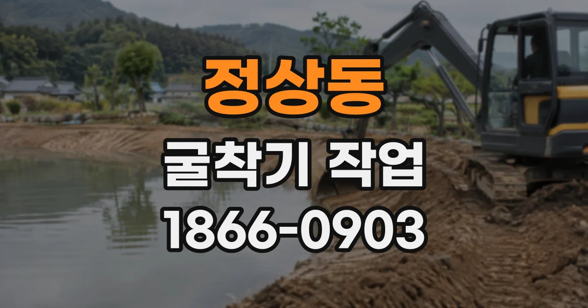 정상동 굴착기작업