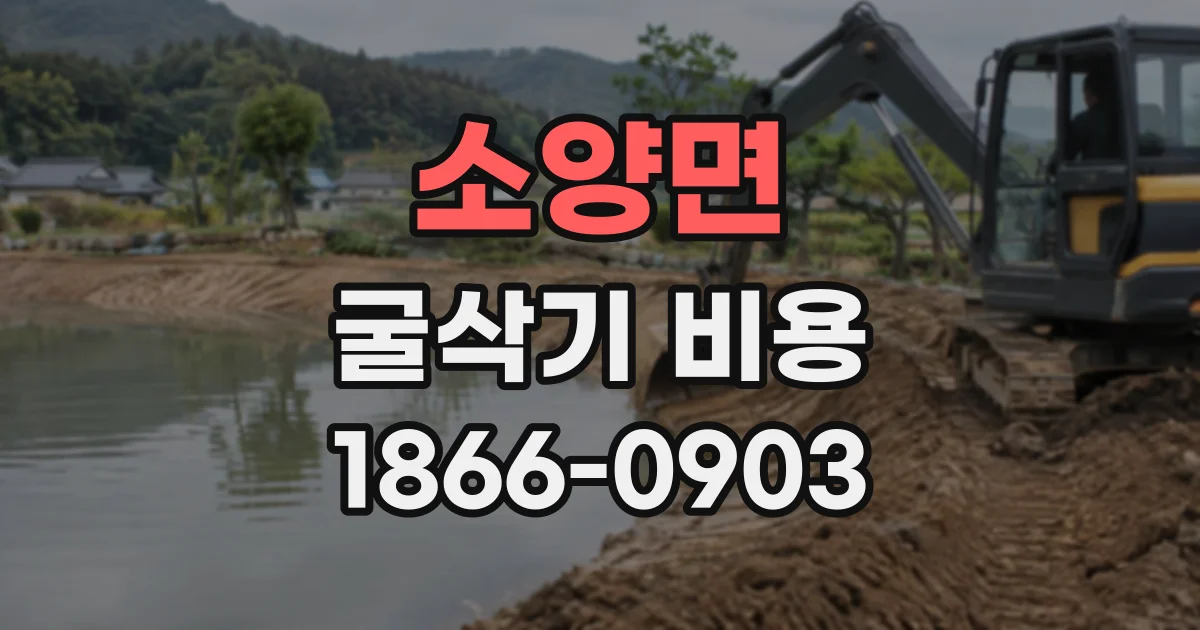 소양면 굴삭기비용