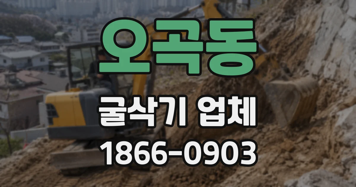오곡동 굴삭기 업체