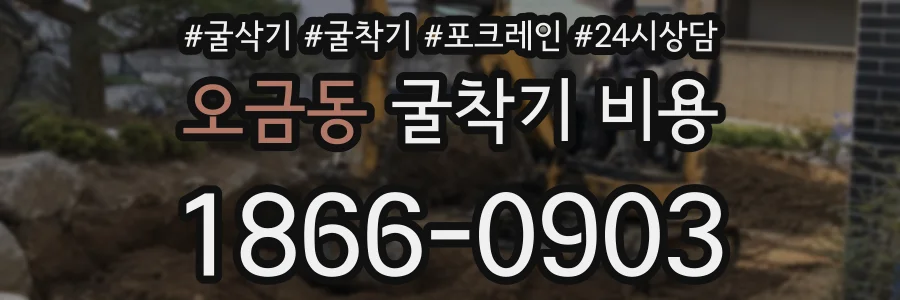 오금동 굴착기 비용
