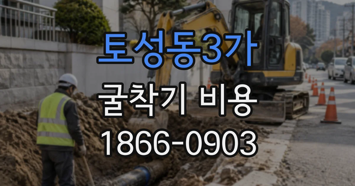 토성동3가 굴착기비용