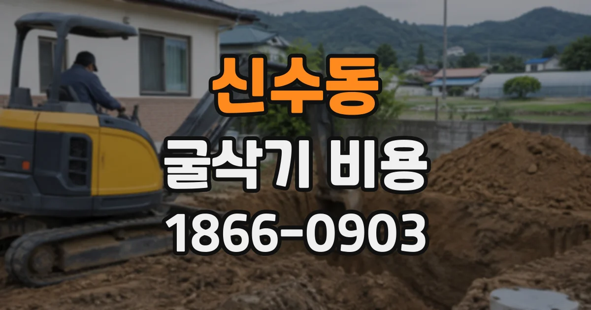 신수동 굴삭기비용