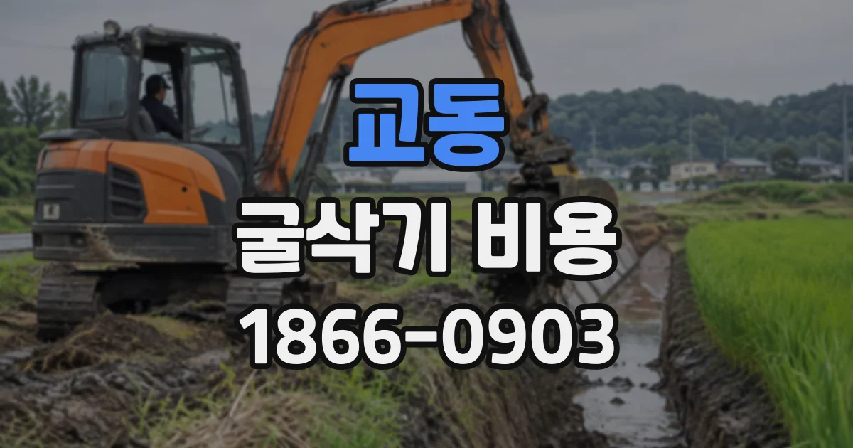 교동 굴삭기비용