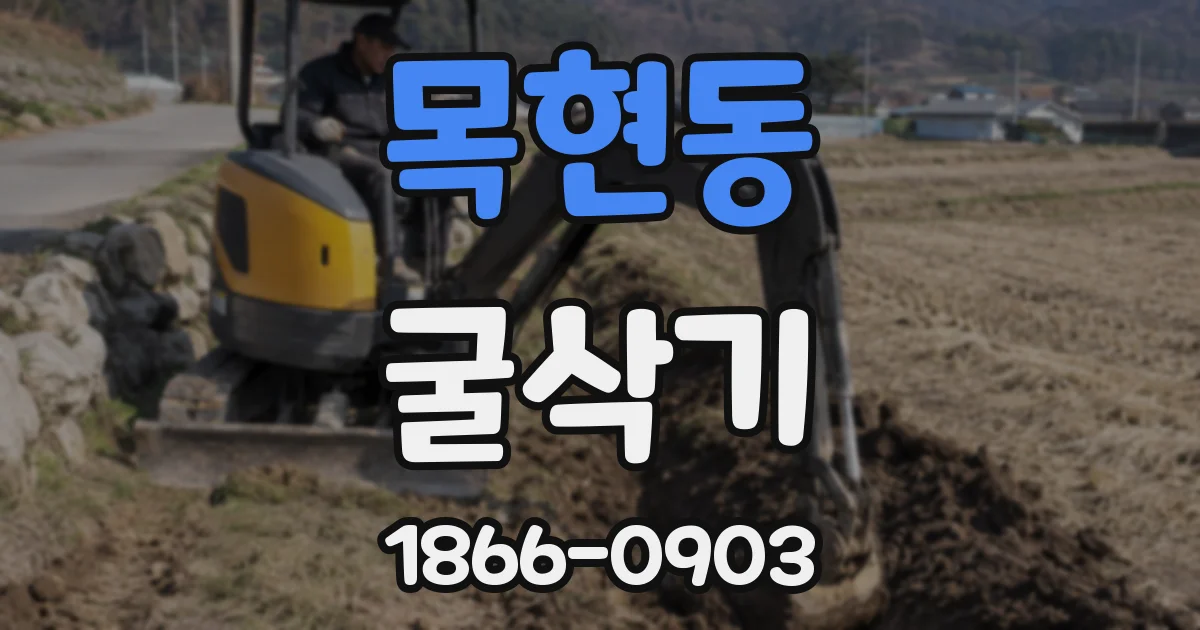목현동 굴삭기