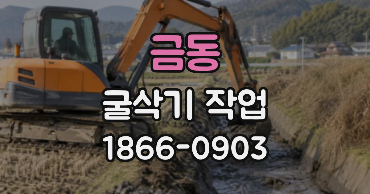 금동 굴삭기작업