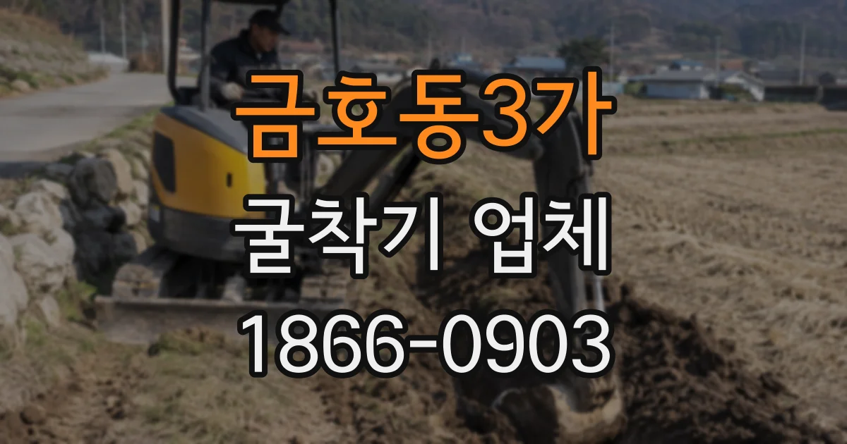 금호동3가 굴착기 업체