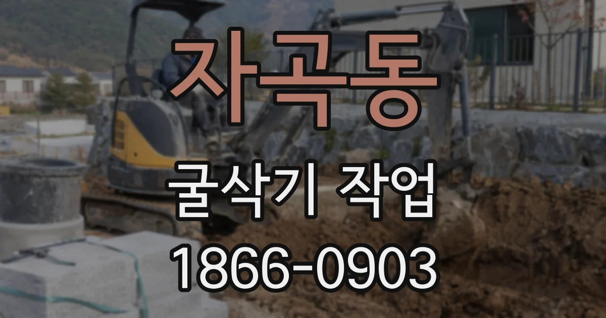 자곡동 굴삭기 작업