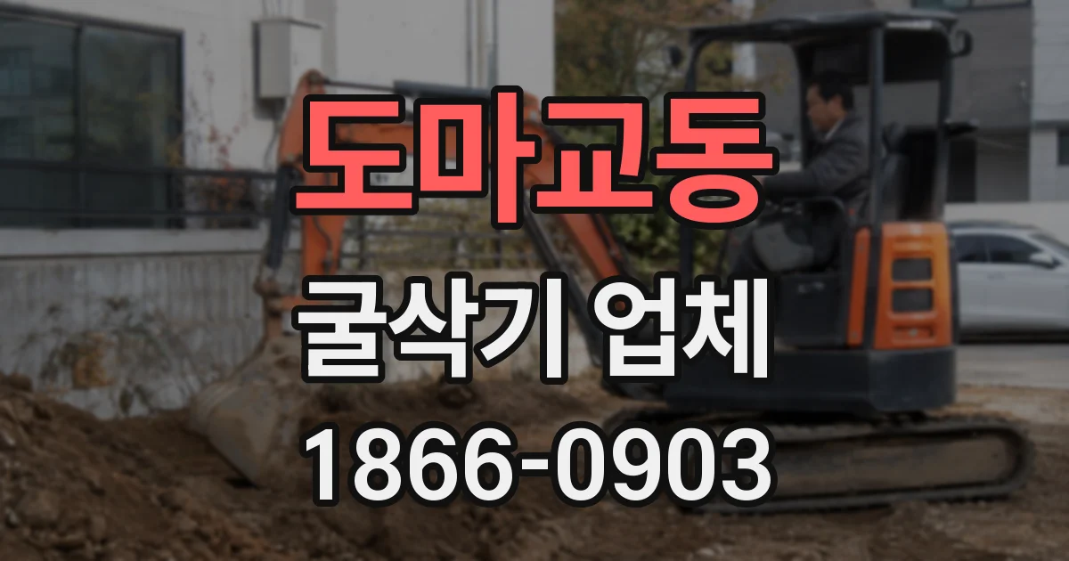 도마교동 굴삭기 업체