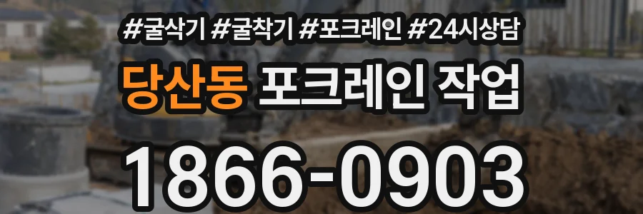 당산동 포크레인 작업