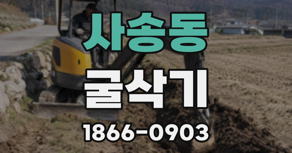 사송동 굴삭기