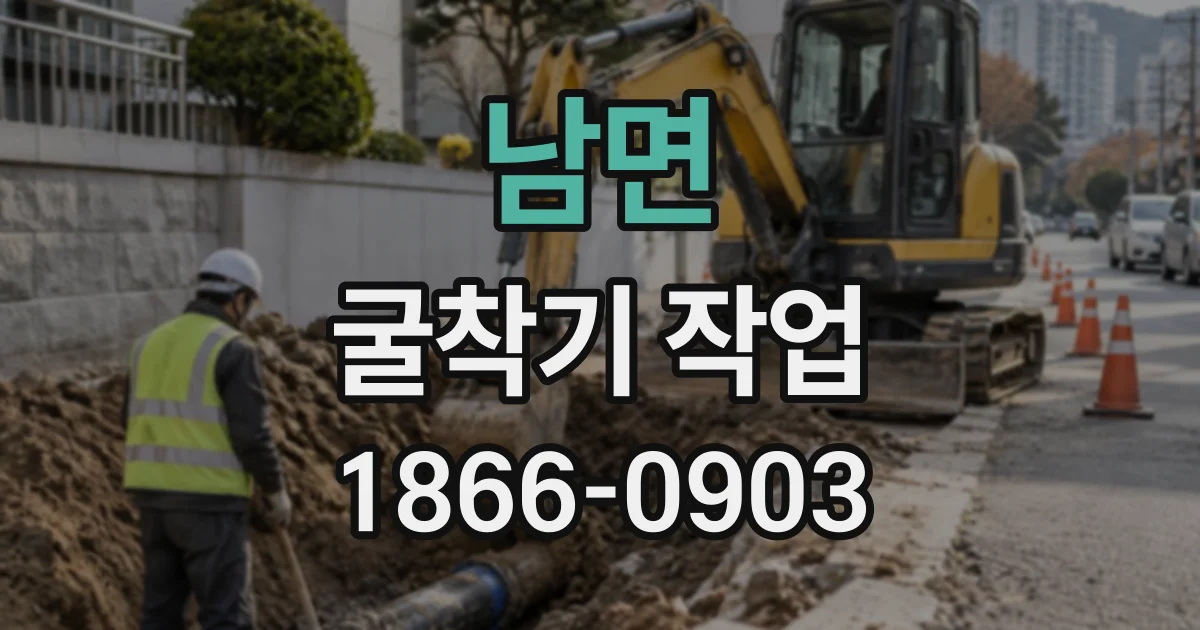 남면 굴착기작업