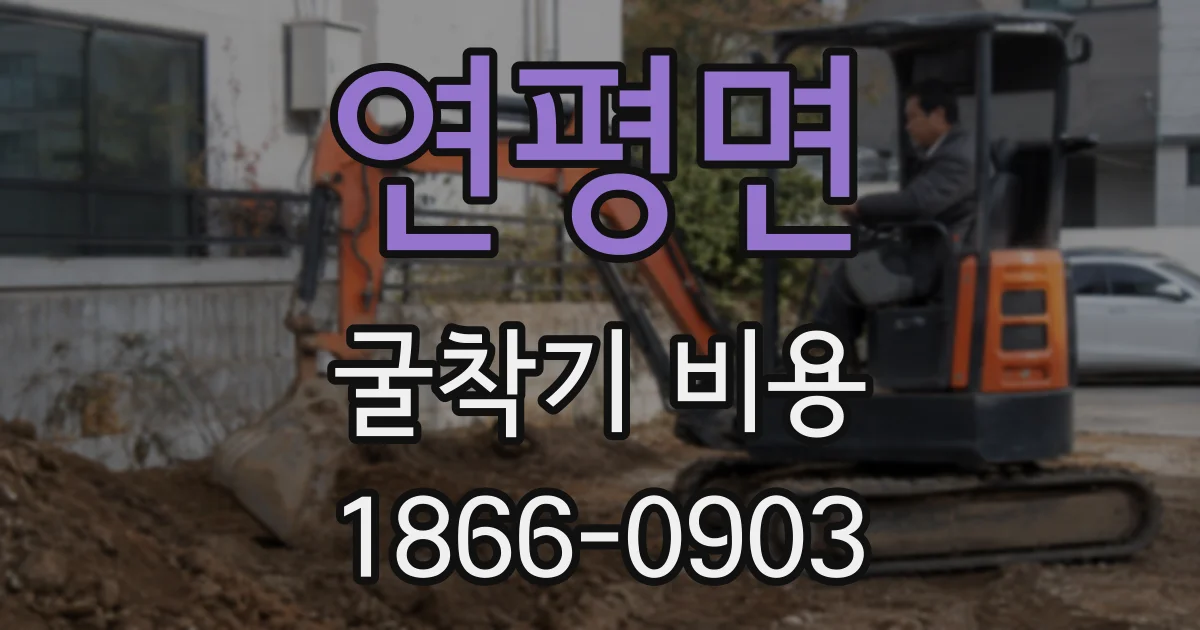 연평면 굴착기 비용