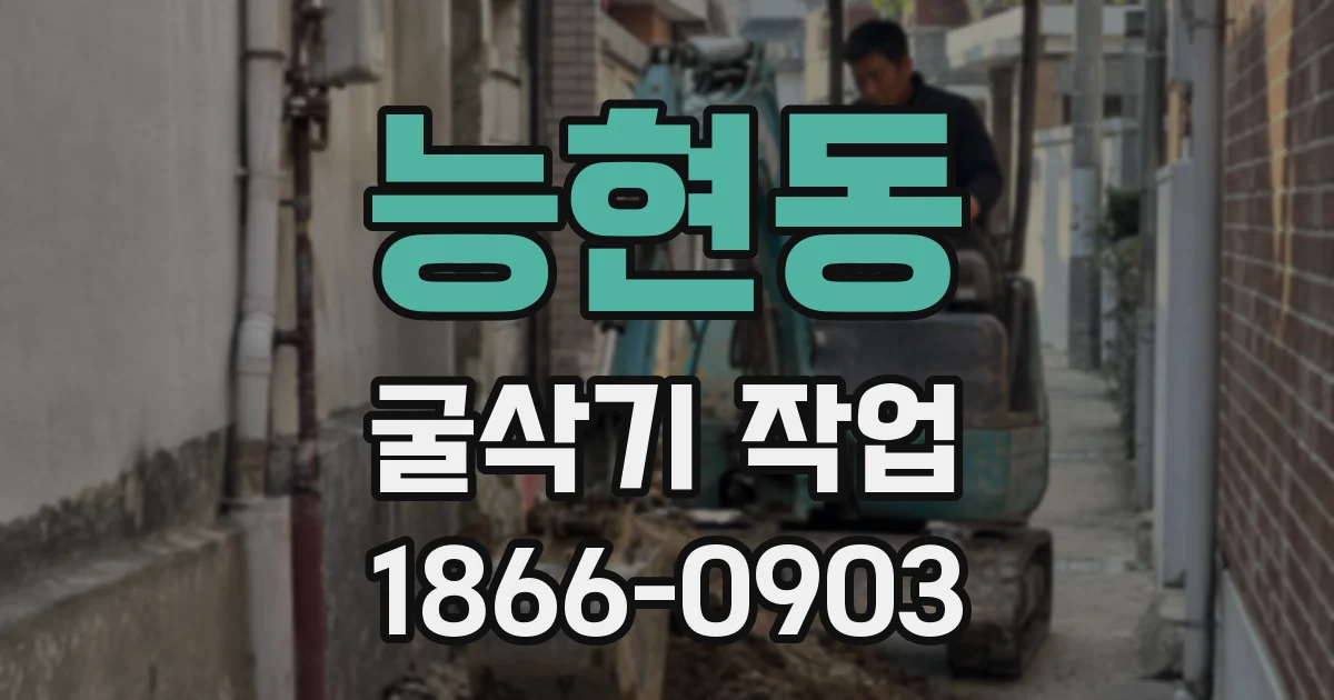 능현동 굴삭기 작업