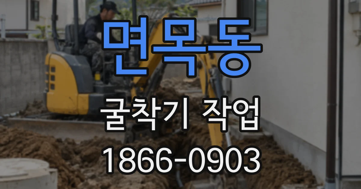 면목동 굴착기 작업