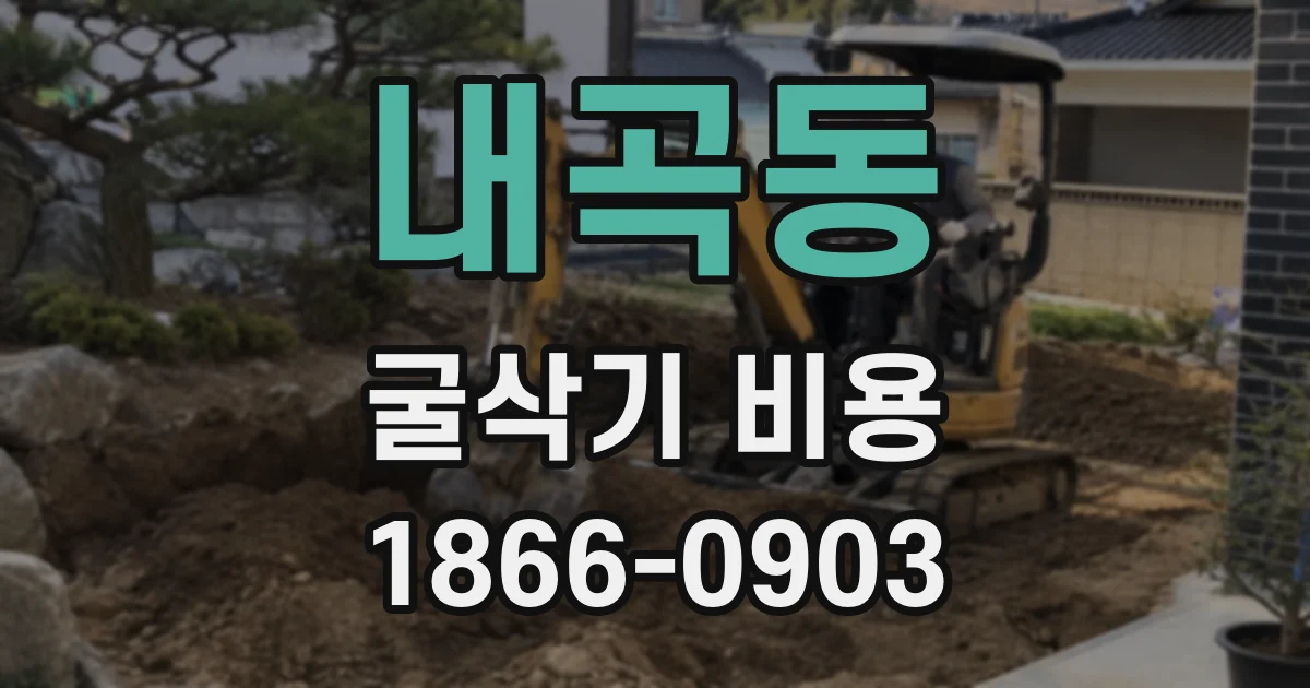 내곡동 굴삭기 비용