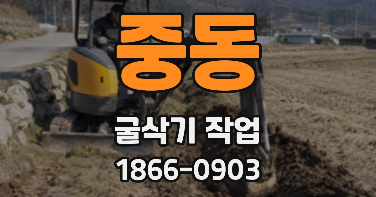 중동 굴삭기 작업