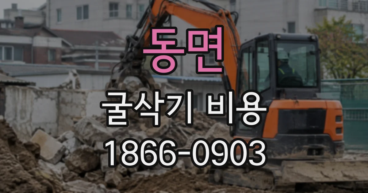 동면 굴삭기비용