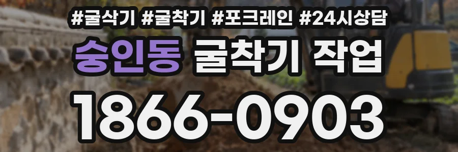 숭인동 굴착기 작업