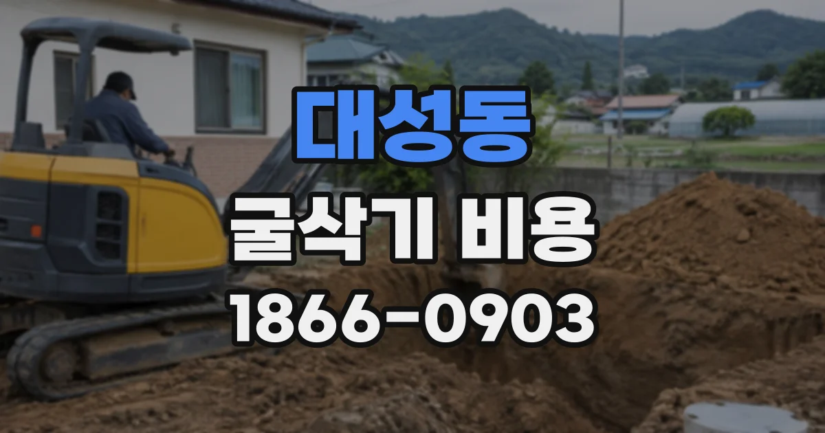 대성동 굴삭기비용