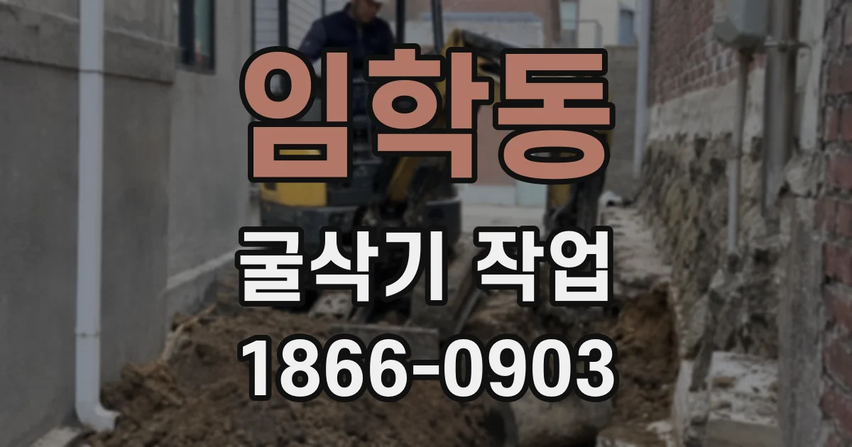 임학동 굴삭기 작업
