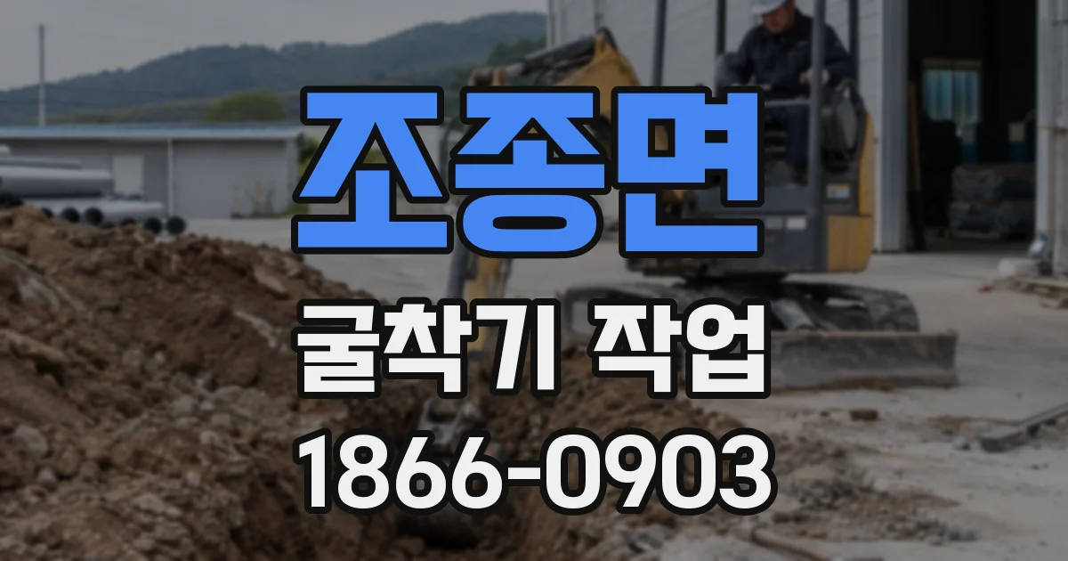 조종면 굴착기 작업